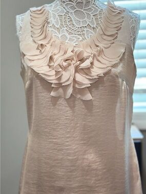 Adiva Cream Sleeveless Ruffle-Trim Camisole